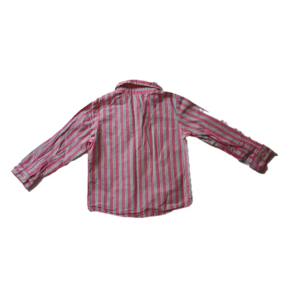 Carters Pink Striped Button Down Top sz 2T Toddler Girl